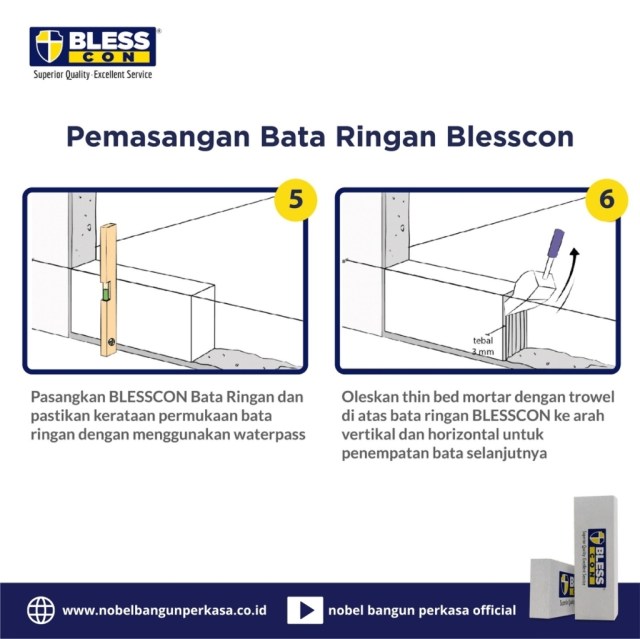 pemasangan bata ringan blesscon 3