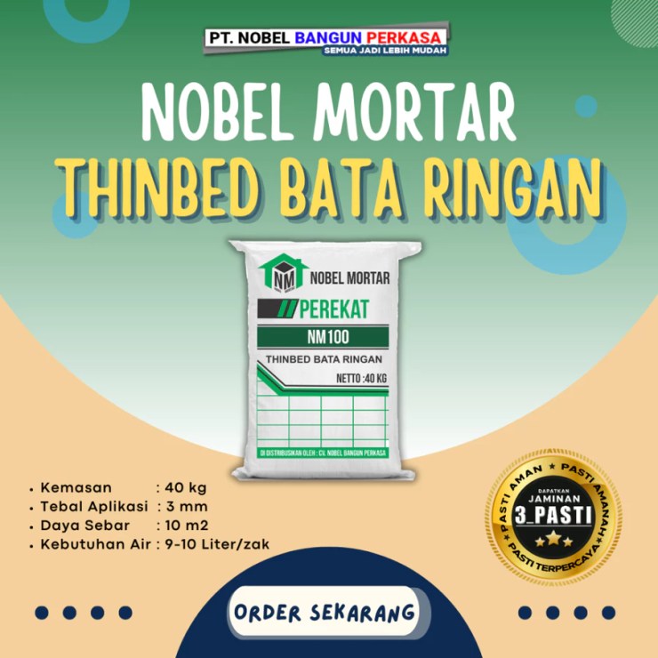 semen nobel mortar perekat bata ringan